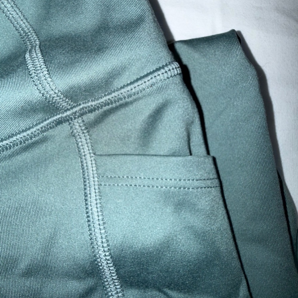 Victoria's Secret High Waisted Pocket Leggings Women 6 Teal Blue Stretch - Picture 5 of 9